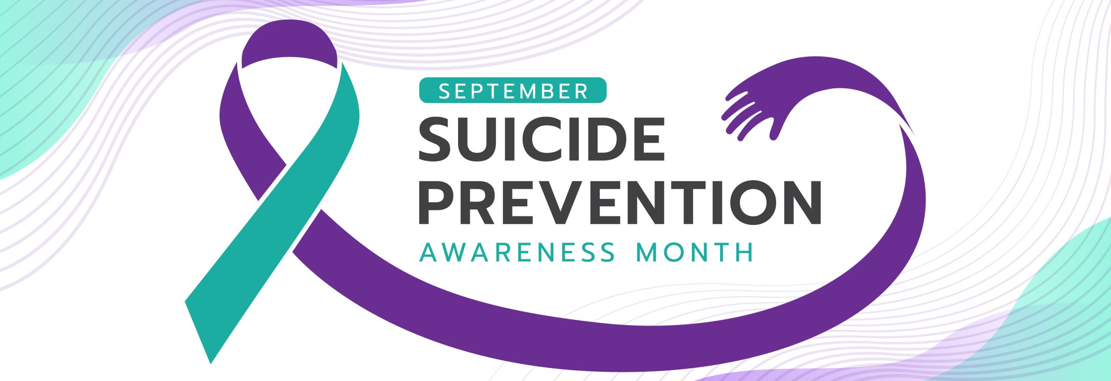 Suicide awareness prevention ribbon sign