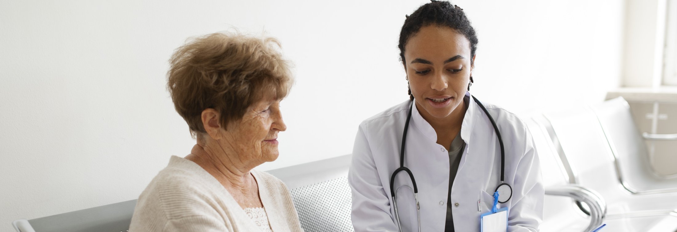 Doctor speaking with patient.